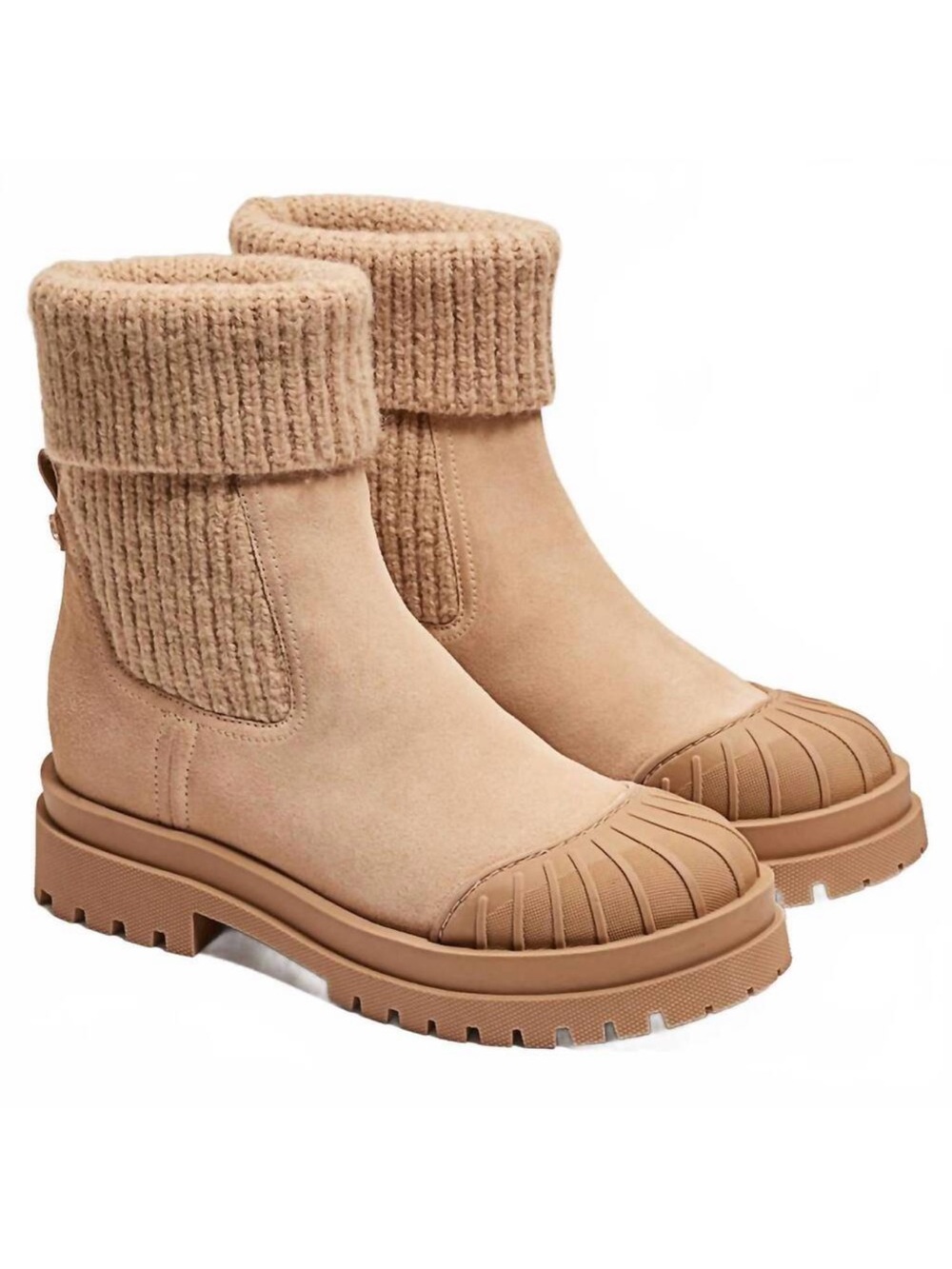 Sam Edelman Steele Oat Suede Knit Chelsea Boots — Size 10M